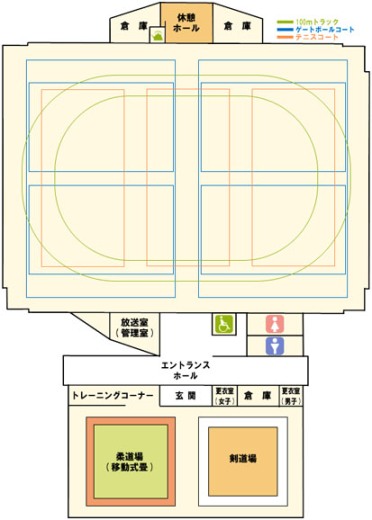 キララドームの案内図