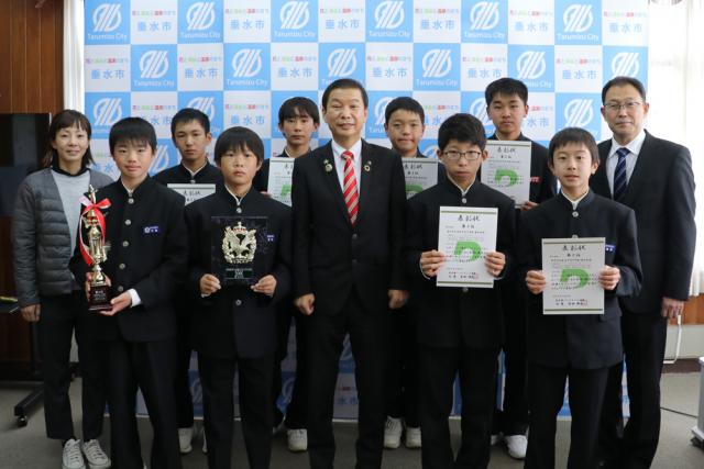 令和4年1月5日（水曜日）垂水中央中男子ソフトテニス部／九州大会準優勝・全国大会出場