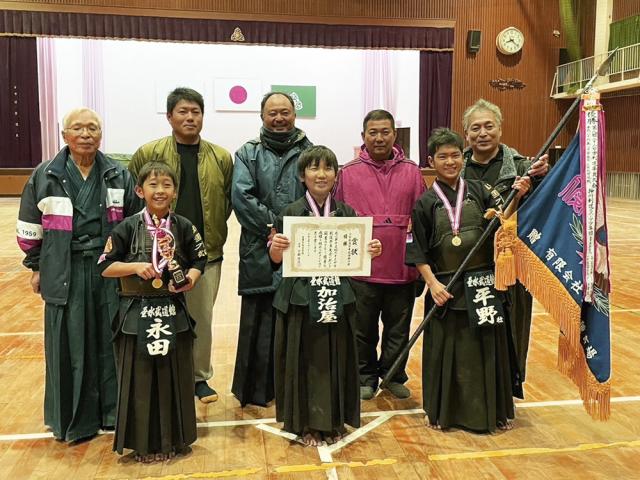 垂水武道館の剣士たち第15回二十三や市剣道大会で優勝