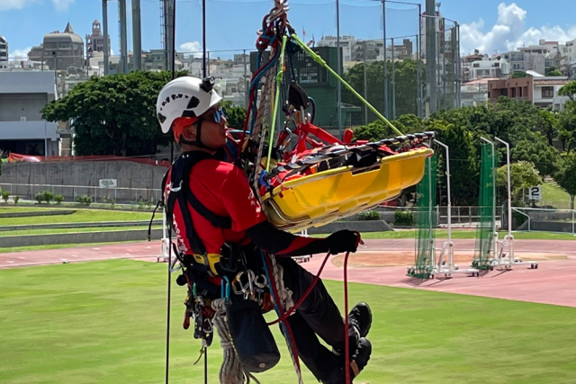 ロープレスキュー技術を競う国際大会に北園副士長が出場