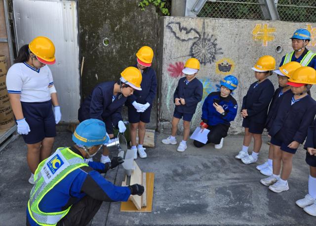 株式会社上津建設による出前講座と現場見学会