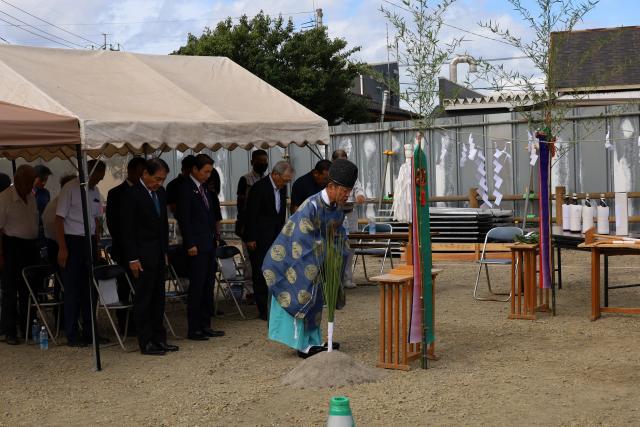 令和7年7月24日（木曜日）垂水市第1分団消防詰所新築工事安全祈願祭