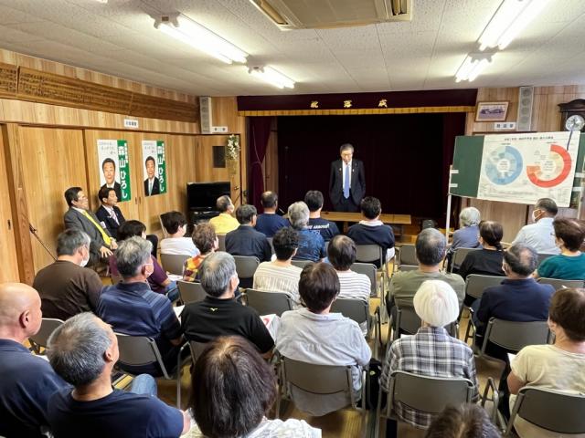 令和7年9月28日（日曜日）二川地区における森山ひろし衆議院議員の国政報告会2