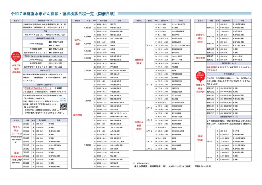 R7がん検診日程