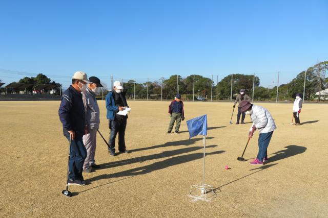 令和3年12月8日（水曜日）第12回垂水地区社会福祉協議会グラウンドゴルフ大会開催