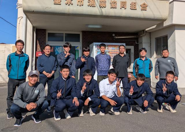 県立鹿児島水産高校学生が漁業研修を実施