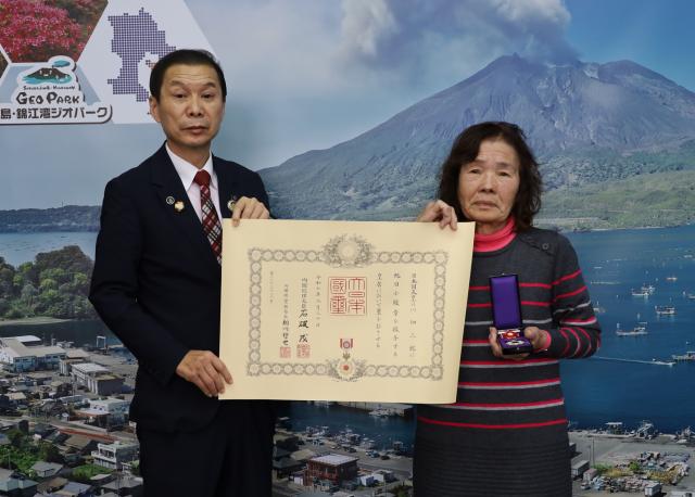 前市議川畑三郎氏旭日小綬章を授章