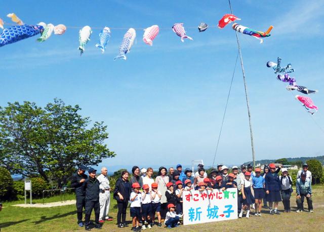 子どもたちの成長を願って新城地区鉄道公園で馬追い